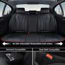 Coverado Automotive Seat Covers 5 Seats, Leather Seat Covers Fullset, Black Car Seat Covers, Luxury Car Seat Covers, Seat Cushion, Driver Seat Covers, Car Seat Protector Universal Fit Most Cars