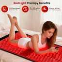 Red-Light Therapy Mat for Full Body: 67''X33'' Infrared Blanket - 660nm & 850nm Dual Wavelength with 1140pcs LEDs Pad Wrap Back Hip Knee Legs for Women for Home Use
