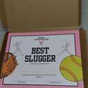 Tenare 60 Pcs Softball Achievement Awards Certificate End of Season Sports Softball Certificate of Appreciation for Teachers Employees Sports Team Gifts Party Celebrate Supplies, 8 x 10 Inches