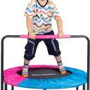 36 Inch Kids Trampoline - Mini Toddler Trampoline with Foam Handle, Small Rebounder Trampoline for Adult Fitness with Safety Padded Cover Indoor and Outdoor Use for Fun