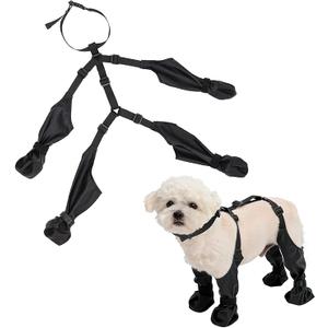Anti Dirt Pants for Dogs Outdoor Dust,Proof Dog Pants Waterproof Boot Rain Boots with Suspender Anti-Slip Dog Paw Protector Shoes Adjustable Anti-Slip Boots for Walking Hiking (S,Black)