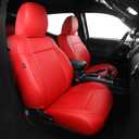 FREESOO Custom Fit for Toyota Tacoma Seat Covers, Front & Rear Fit 2005-2015 Full Coverage Waterproof Leather Truck Automotive Seat Covers, Tacoma Seat Covers Pickup Seat Protector (5 Seats, Red)