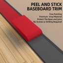 Flexible Self-Adhesive 4 Inch Vinyl Wall Base - Peel & Stick Cove Base Moulding Trim (60Ft)