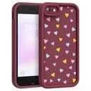 FUXICASE Case for iPhone SE/8/7, Silicone Shockproof Cover Women