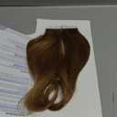 Benehair Halo Hair Extensions Real Human Hair 16 Inch Invisible Wire Hair Extensions with Fish Line Medium Brown Mixed Dark Blonde Halo Hair Extension 100% Human Hair Halo Extensions 65g #4&27