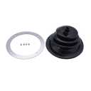 1 pc Black Shifter Boot Small Round Boot-5 1/2" Diameter Includes Trim Ring and mounting Screws