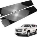 Rear Driver & Passenger Side Rearward Door Applique Compatible with 2015-2018 Cadillac Escalade ESV Chevy Suburban GMC Yukon XL Gloss Black Replaces 926-247 926-248