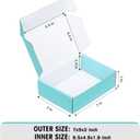 FARRAY 50 Pack of 7x5x2 Inches Small Shipping Boxes, Durable Corrugated Cardboard Boxes for Shipping, Gift, Mailing and Packaging, Teal