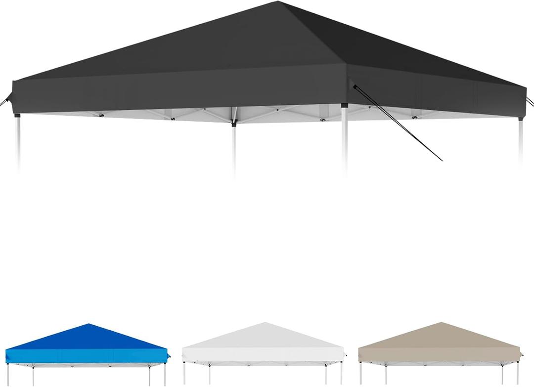 1010 Canopy Replacement Top, Pop Up Canopy Replacement Tent Cover for Straight Leg Frame, Waterproof Canopy Top Cover for Garden Patio Camping (120"x120" Top)(Top Only)(Black)