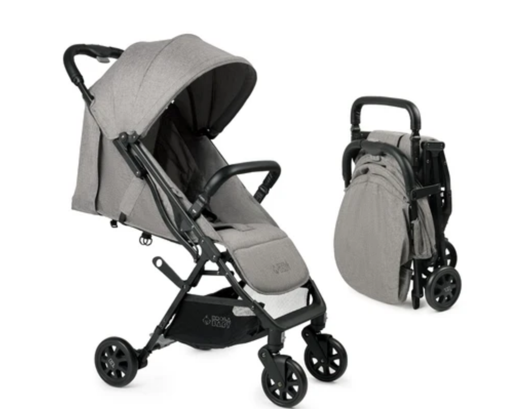 Lightweight Travel Stroller for Baby & Toddlers - Easy Fold & Compact Stroller for Airplane with Canopy, Storage Basket, Multi-Position Recline & Convenient One-Hand Fold, Travel Bag Included (Gray)