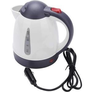 12V Car Kettle & Water Heater - Battery Powered Coffee Maker with Auto Shut-Off, Portable Electric Kettle for Truck RV Travel, Fast Boiling 12V Car Kettle Water Boiler for Tea/Coffee