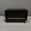 16" Small Electric Fireplace Heater - Desk Space Heater with Realistic Led 3D Flames, Freestanding Fire Places Electric Fireplace Heater for Indoor Use, 750 | 1500w, Overheating Protection (16"(W) x 8.27"(H) black)