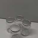 BEWAVE Glass Mason Jars, 16oz Clear Glass Jars with Lids for Sealing, Regular Mouth Canning Jars for Food Storage, Snacks, Candies, DIY Projects, 4 Pack