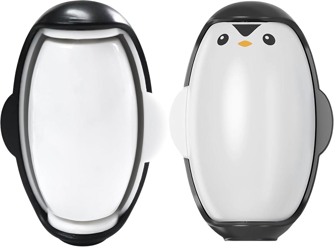 2PCS Penguins Reusable Lint Roller Ball, Portable Mini Lint Remover Cat Pet Hair Rollers Home Travel Size Sticky Cleaner Dog Hair Remover for Clothes Washable Gel