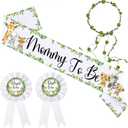 Safari Mom to Be Sash for Baby Shower Decorations Jungle Animals Baby Shower Sash for Gender Reveal Party