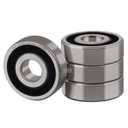 XiKe (4 Pack) 628-2RS Double Sealed Deep Groove Ball Bearings, 8x24x8mm, Pre-Lubricated for High RPM, Chrome Steel P6, ABEC 3