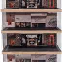 1:24 Scale 4-Tier Vehicle Display Case with Parking Lot Scene for Sports Car & Lego Collectors, Display Stand for Alloy Car Model Toy (4-Tier Auto Repair Store Scene)