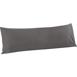 Body Pillow Cover - Super Soft Microfiber 20x54 Body Pillow Case - Envelope Closure, Wrinkle, Stain Resistant Light Grey Body Pillow Cover, 20x54, Light Grey