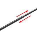 Towel Bar, 14inch to 25inch Adjustable Towel Holder Rod, Self Adhesive Wall Mounted Hand or Body Towel Rack for Bathroom Kitchen, 304 Stainless Steel Organizer Single Bar Matte Black