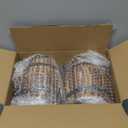 2 Pcs Wood Wine Barrel Vase Vintage Flower Vase Container Rustic Barrel Planter for Wedding Reception Table Decoration Home Indoor Outdoor Garden Kitchen Party (8 x 6.5 Inch)