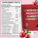 Probiotics for Women with Cranberry Extract - Daily Gummy Supplement for Feminine Balance, Digestive & Immune Support - 60 Gummies (1)