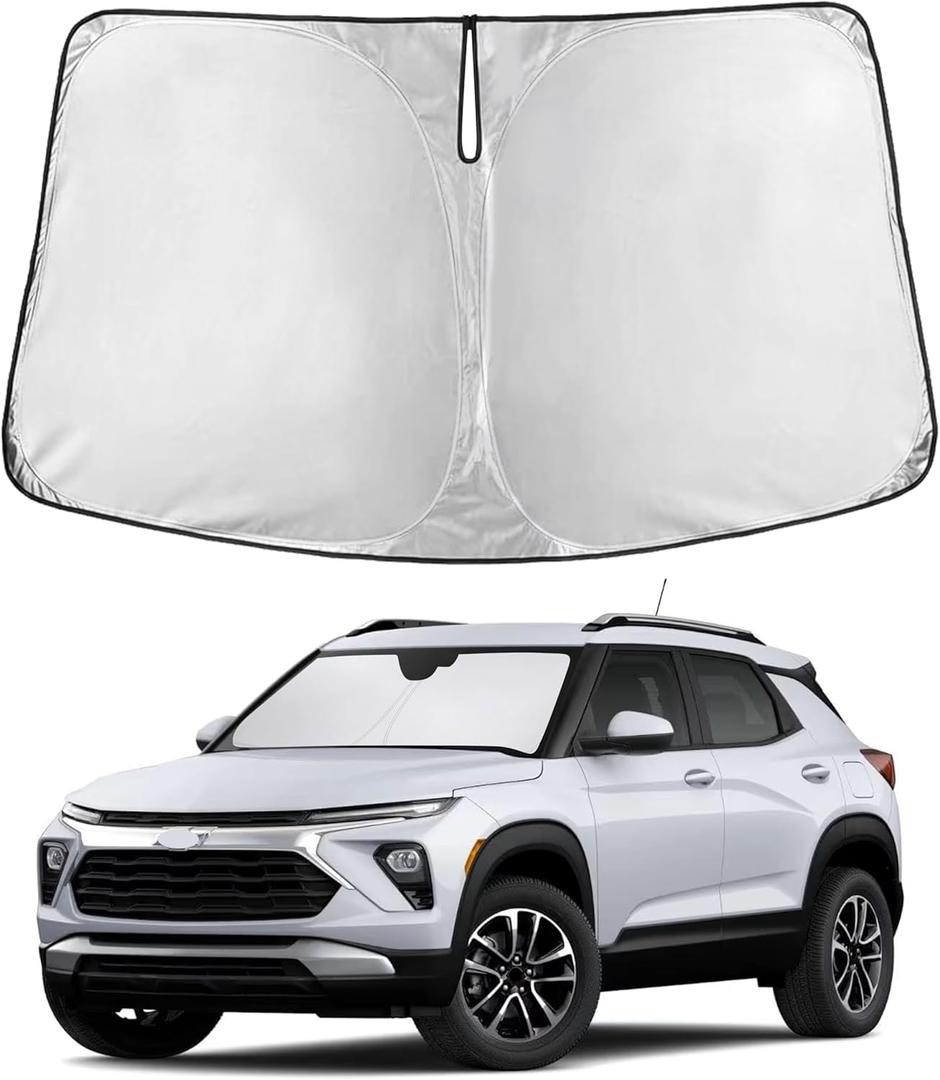 EcoNour Windshield Sunshade Compatible for Chevrolet Trailblazer 2021-2024 2025 2026, Sun Visor for Front Windshield & Window Sun Shade Cover, UV Heat Blocker & Protector, Car Accessories