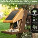 Smart Bird Feeder with Camera Solar Powered - Biomimetic Design, 2K Video, AI Identify Species & Instant Arrival Alerts, Weatherproof, Night Vision, App Sharing, Gift for Family & Bird Lovers