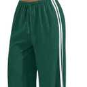 SHENHE Women's Wide Leg Loose Sweatpants Low Rise Y2k Drawstring Workout Sports Pants (Green, S)