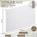 4 Pcs 11 x 17 Inch 3 Ring Binders 2 Inch Rings Heavy Duty View Plastic Flexible D Ring Binders Economy Holds 11" x 17" Paper for Artwork Blueprints, Office, Home, Work Places(White)