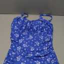 Modest One Piece Swimsuit Women Tummy Control 2026 Long Torso Slimming Bathing Suit Cute Floral Swim Suits Blue Floral Teen Girls M