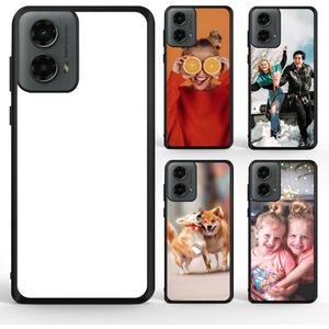 5 Piece Sublimation Case Compatible for Moto G 5G 2024 Blank Printable DIY Customize Case Soft Rubber + Hard PC Aluminum Anti-Slip Anti-Scratch Protection Phone Cover Black