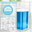 Liquid Laundry Detergent Dispenser 78 OZ Laundry detergent Container with 6 Removable Labels Liquid Detergent Dispenser for Softener Bleach Powder Soda