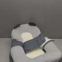 Baby Feeding Pillow, Anti Overflow Feeding Pillow for Reducing Spit-Up, Safety Nursing Pillow, Baby Lounger Reflux Wedge Breastfeeding, Removable top and Bottom (Small, Grey)