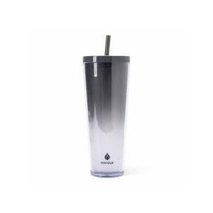Manna™ Axel™ Plastic Tumbler & Straw Set - Grey