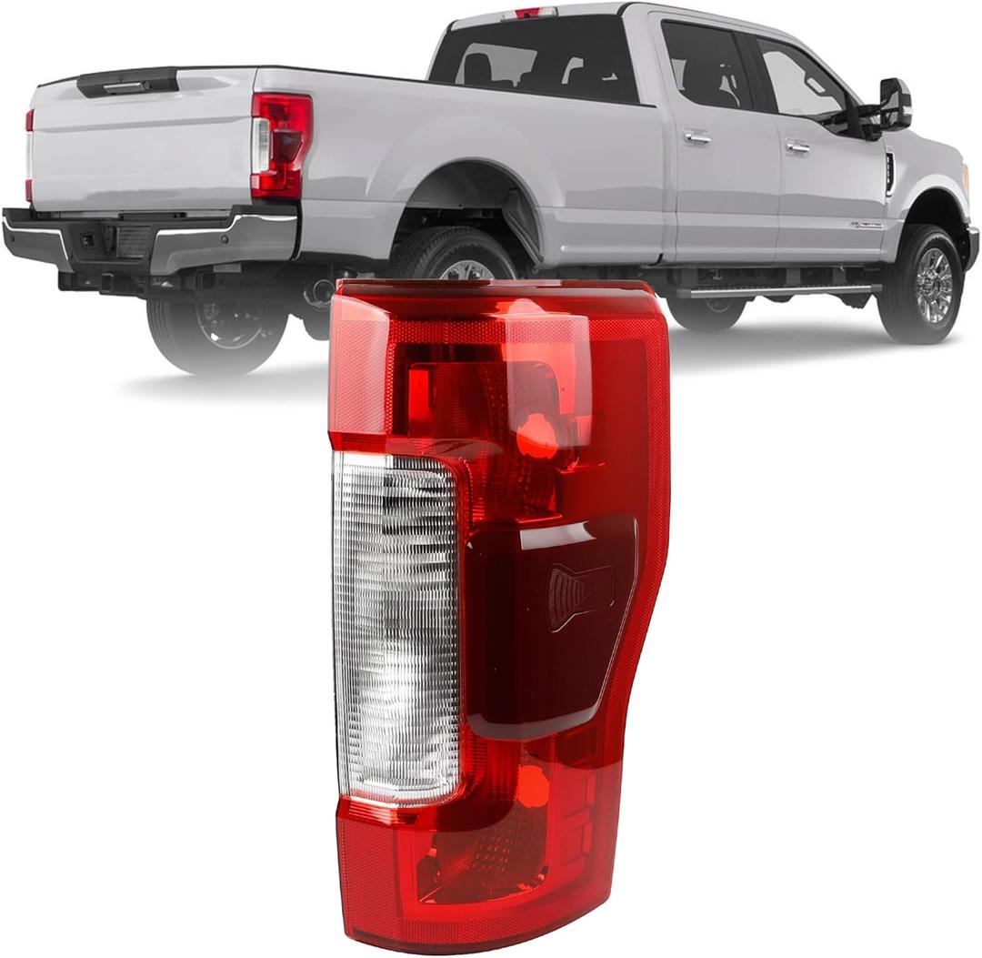 Dasbecan Halogen Right Passenger Side Tail Light Assembly Compatible with 2017 2018 2019 Ford F250 F350 F450 Super Duty Taillight Rear Lamp Replace KC3Z13404C Blind Spot Module Can be Installed