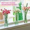 7pcs Glass Cylinder Vases for Centerpieces - 10 Inch Tall Glass Vases for Flower, Clear Flower Vase Bulk Floating Candle Vase for Table Centerpiece Wedding Home Decor