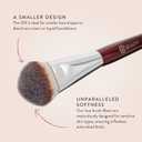 BK BEAUTY BRUSHES - 109 MINI CONTOURED FOUNDATION - Face Brush for Liquid or Cream Foundations - Bronzer, Blush & Highlighter Makeup Brush