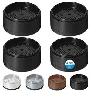 Bed Risers 1 inch, 2 inch, 3 inch, 4 inch Heavy Duty, Adjustable Furniture Riser for Table Desk Couch Sofa Chair Refrigerator Washing Machine, Stackable Bed Raisers Blocks (Black 4 Pack, 1 inch)