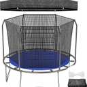Windyun Trampoline Cover Round 6 Holes Black Sunshade Tent Top Cover Sunblock Shade Cloth for 8ft 10ft 12ft Trampoline with 146ft Cord, Easy to Install for Backyard Playground, Tent Only