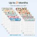 SUNEE 2026 Wall Calendar Extra Large 17"x27", 21 Month Calendar (Ends June 2027), Vertical Large Monthly Calendar 2026-2027 for Wall, Seasons Color