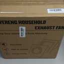 Bathroom Exhaust Fan with Light,6000K 12W Square LED,141CFM 0.7 Sones 4 Inches Duct 115V,Quiet Bathroom Ventilation Exhaust Fan for Shower/Restroom/Office/Home (6000k LED)