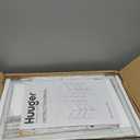 Huuger Night Stand Set of 2, Nightstand with 2 Drawers, Bed Side Table with Open Shelf, Wooden Top, End Table, PU Leather Fabric Drawer Surface, for Bedroom, White