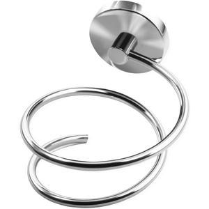 Bathroom Hair Dryer Holder Hair Care Tools Holder Wall Mount Chrome Finished Stainless Steel-Silver