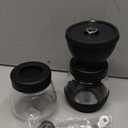 Manual Coffee Grinder, Burr Coffee Grinder for Home Use, Coffee Bean Grinder for Espresso, French Press, Cold Brew, Includes 2 Glass Jars (11oz Each) and Brush