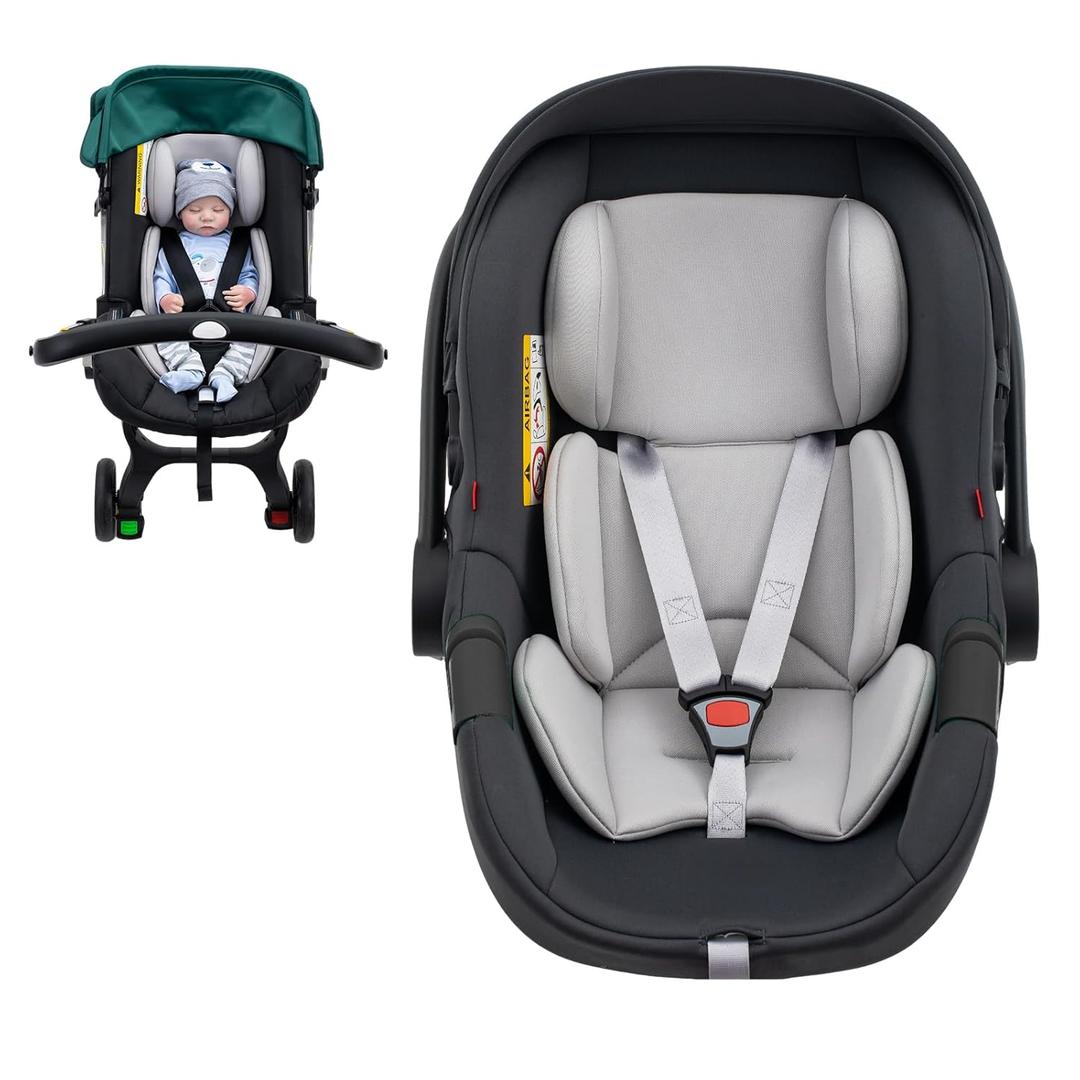 Infant Insert for Doona, Thickened Baby Car Seat Head & Body Support for Side Impact Protection, Universal Carseat Head Support for Infant, Breathable Baby Car Seat Cushion with Filled Natural Sponge (Grey)