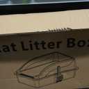 Stainless Steel Cat Litter Box, Extra Large XL Odor Free Metal Litter Box with High Sides Lid, Open Top Litter Pan Include Scoop Easy Cleaning Kitty Cat Box Anti-Urine Leakage, Non-Sticky