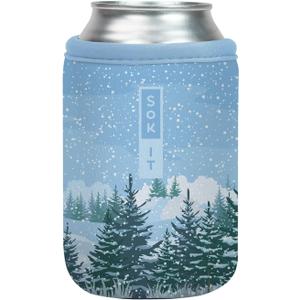 Sok It CanSok Sleeve for Beer & Soda Insulated Neoprene Cover (Winter Wonderland, 12oz Can Sleeve)