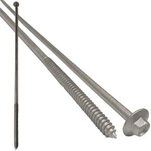 Hex Head Structural Screw - Great for Outdoor Landscape use - Coarse Thread for Secure Hold - Rust Resistant Screw - 1/4×10, 4 pcs