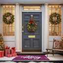 48 x 30 Inch Christmas Bathroom Rug Large Extra Soft Absorbent Bath Mat Purple Non Slip Bath Rug Be Merry Holiday Xmas Home Decor for Indoor, Living Room, Bedroom