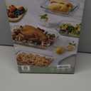 COOK WITH COLOR 8-Piece Deep Glass Baking Dish Set with Plastic Lids – Casserole and Food Storage Containers for Lasagna, Leftovers – Freezer-to-Oven, Microwave & Dishwasher Safe, Sage